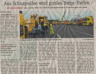 Zeitungsartikel Berge-Treffen