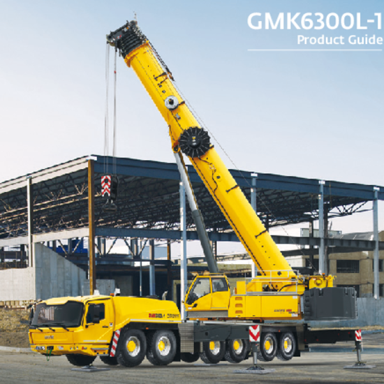 Mobilkran Grove GMK 6300L-1, Ausleger teilweise ausgefahren, bereit zum Einsatz“